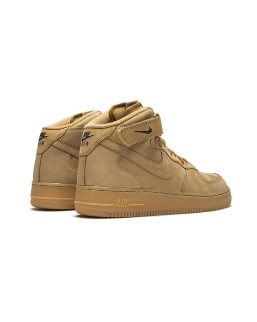 Nike Black Air Force 1 Mid 07 Prm Qs "Flax" 715889 200" for men