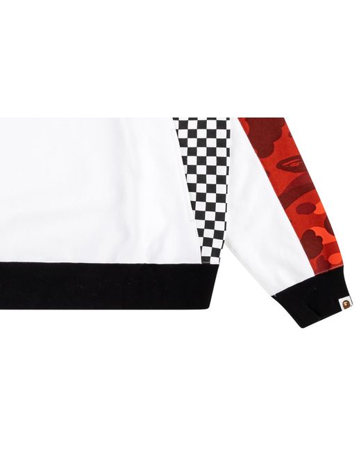 A Bathing Ape Red Logo Tape Crewneck for men
