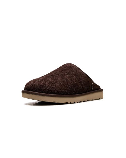 Ugg Black Classic Slip-On Shaggy Suede Slipper "Burnt Cedar" 1153104 Bcdr" for men