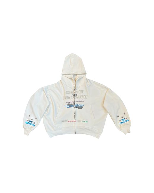 Astrum Black Silence Zip Hoodie "Bone" Ast009" for men