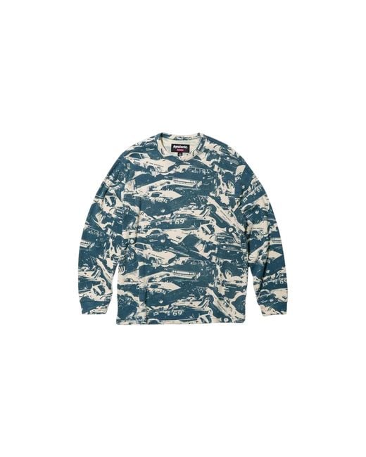 Supreme Blue Hysteric Glamour Cars Thermal Sweatshirt "Fw24