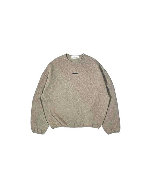 Fear Of God Gray Modern Fit Fleece Crewneck "Homestead Heather" 192Sp256543F" for men