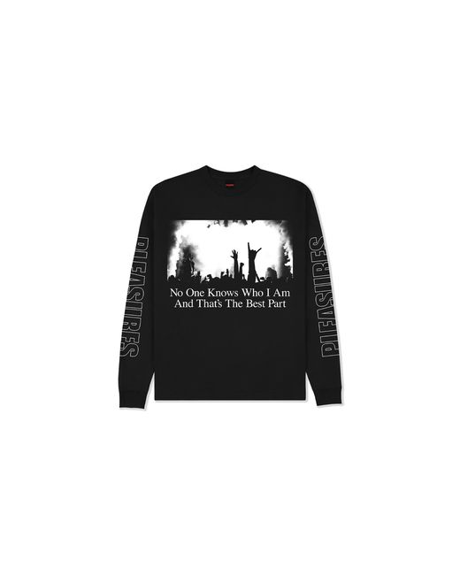 Pleasures Black Incognito Ls T-Shirt P25W066- for men