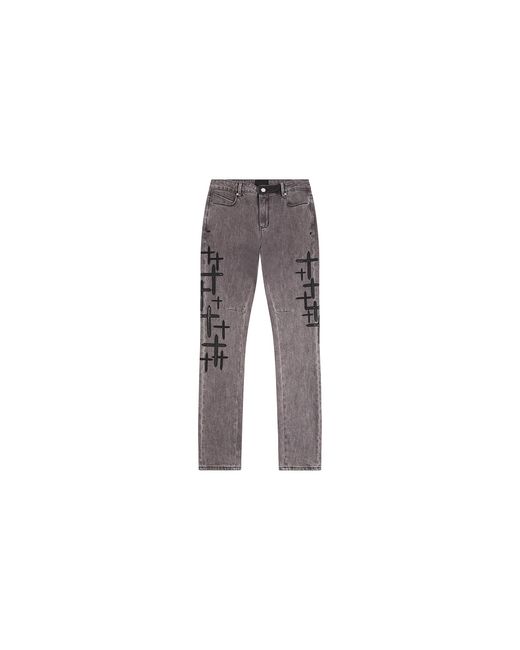 RTA Black Bryant Clouded Mist Cross Patch Denim Mdgdd1149" for men