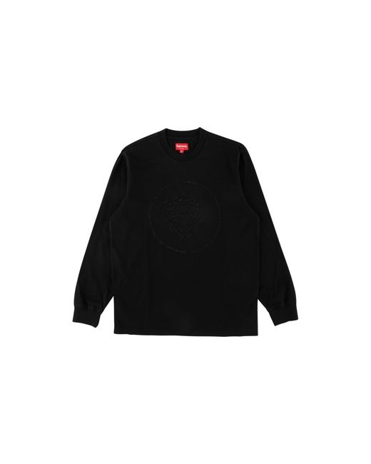Supreme Black Crest L/S Top "Fw18" Su6420"