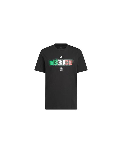 Adidas Black World Cup 26 Mexico Home Graphic T-Shirt Kq7753" for men