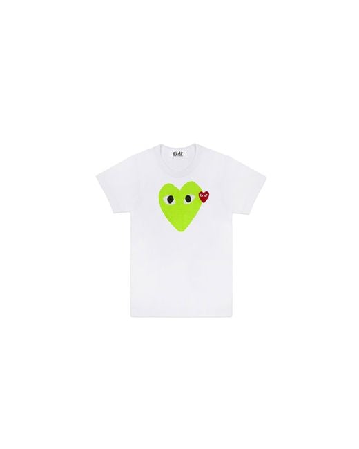 COMME DES GARÇONS PLAY Black Pastel Heart Emblem Ss T-Shirt Ax T106 051 3 5" for men