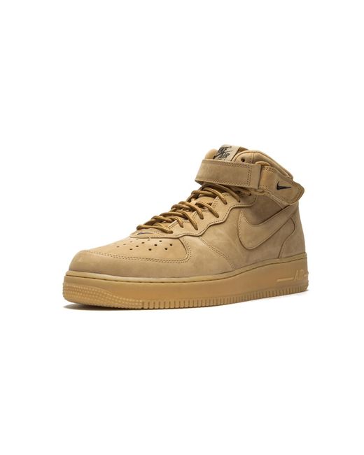 Nike Black Air Force 1 Mid 07 Prm Qs "Flax" 715889 200" for men
