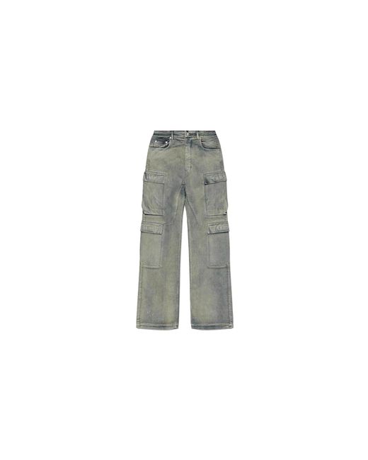 Rick Owens Black Double Cargo Jeans Faded Wash" Du02E7361 Dmp" for men