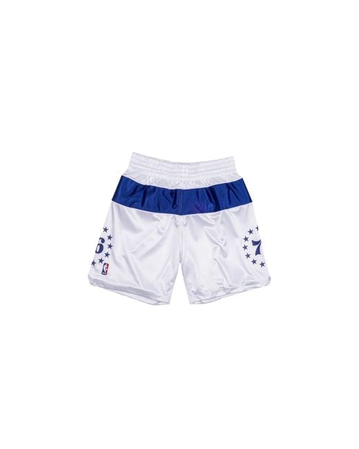 Mitchell & Ness Black Nba Swingman Philadelphia 76Ers 0304 Shorts Smshac19178 P76Whit03" for men
