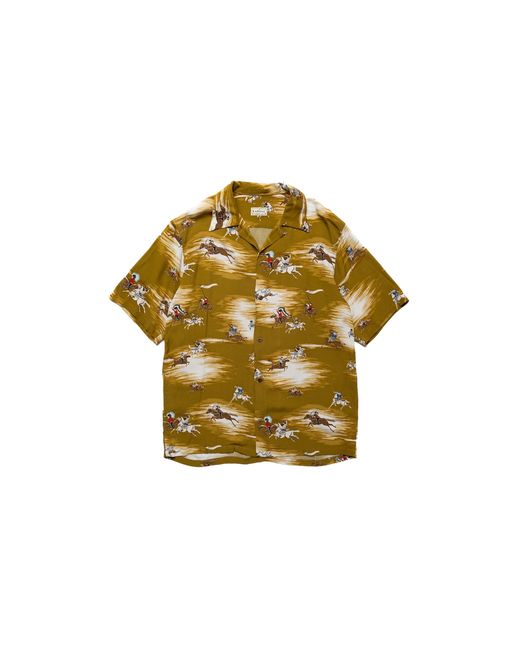 Kapital Black Rayon Kamikaze Aloha Shirt K2305Ss196-God"