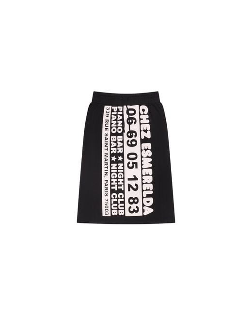 VAQUERA Black Sweatshirt Skirt Vaq11S007"