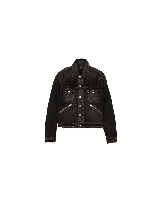 Amiri Black Chemist Trucker Jacket Mdt001 023" for men