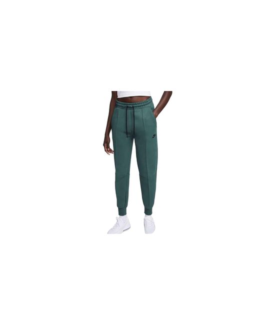 Nike Black Sportswear Tech Fleece Mid-Rise Jogger Pants "Deep Jungle" Fb8330 328"