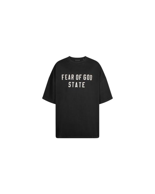 Fear Of God Black Heavy Crewneck T-Shirt 125Bt242000F" for men
