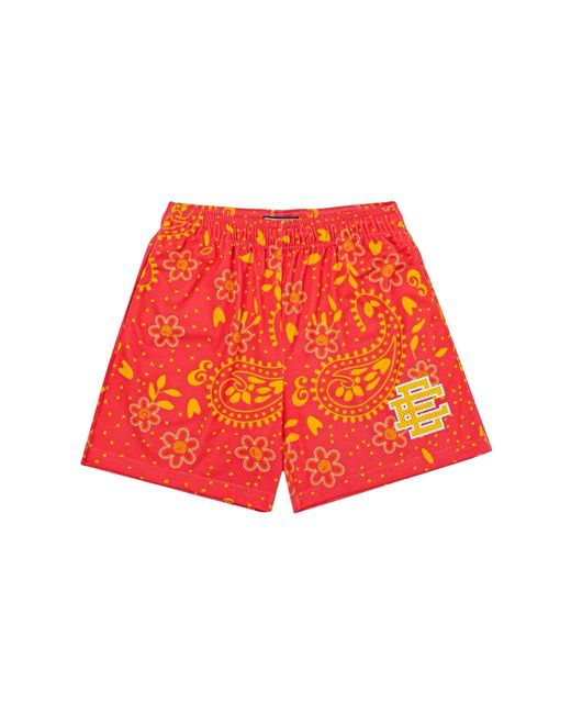 Eric Emanuel Red Ee Basic Shorts "Paisley" Ee284" for men