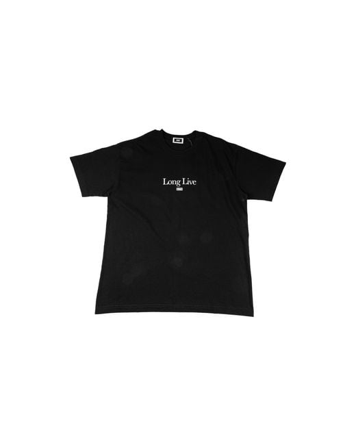 Kith Black Quote T-Shirt "Long Live" Khmg030022 001" for men