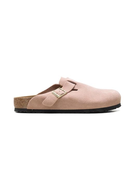 Birkenstock Black Boston Suede Leather Sandals "Light Rose" 1026139" for men