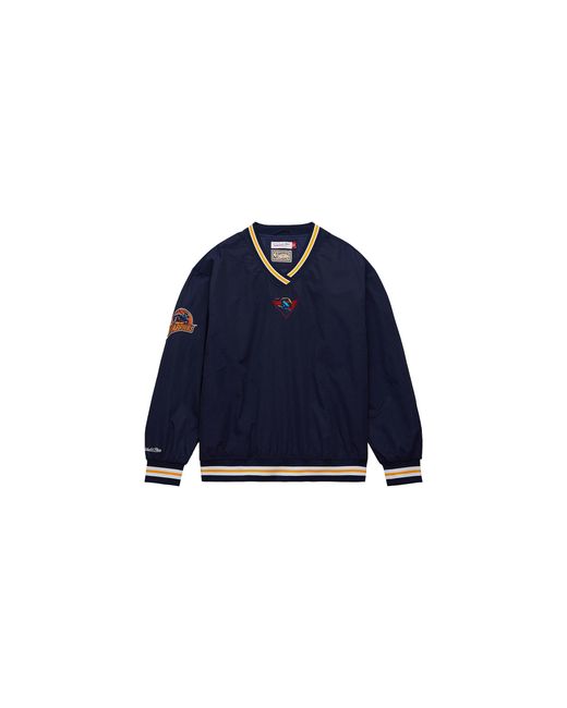 Mitchell & Ness Blue Classic Nylon Pullover Vintage Logo "Nba Warriors" Ojpo7025 Gswyypppnavy" for men