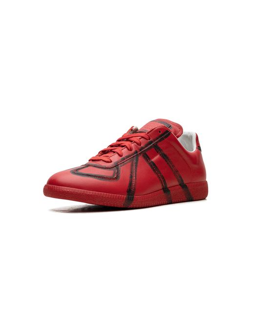 Maison Margiela Replica Low Top Sneaker "red/ Black" Shoes for men