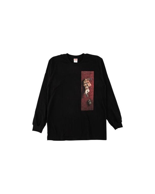 supreme mike hill snake trap long sleeve tee black