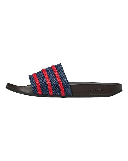 Adidas Black Adilette Slides "Wales Bonner Night Scarlet" Ki3388" for men