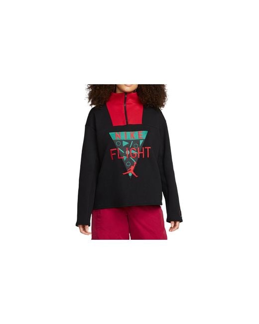 Nike Black X Nina Chanel Abney Funnel Neck Top Do4156 010"