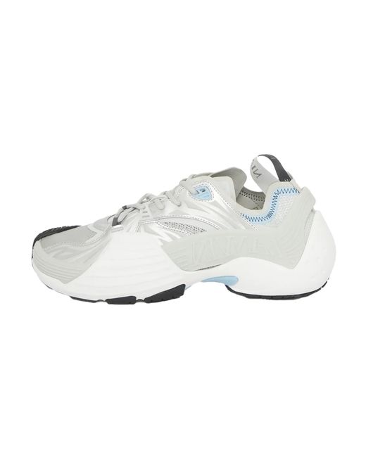 Lanvin White Flash-X Sneakers "Argent" Fw Skik00 Mefr P23 M2" for men