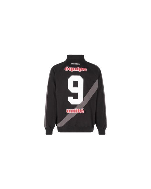 Supreme Black Equipé Half Zip Sweatshirt "Ss24" Su379"