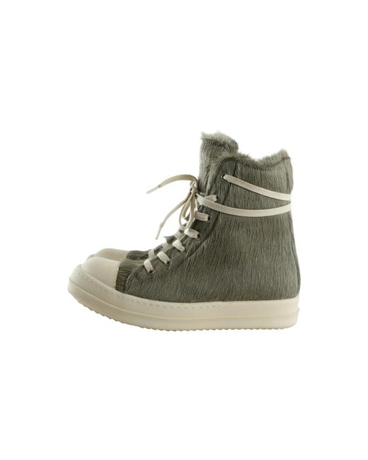 Rick Owens Black High Top Sneakers "Dark Pearl Milk Milk" Rp02F5890 Lhl 4811"