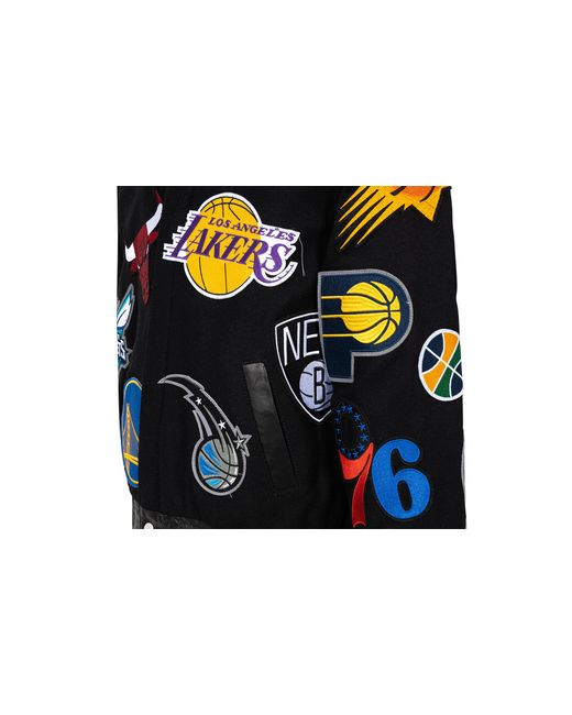 Jeff Hamilton Black Nba Collage Wool Jacket Nba 101 Blk"