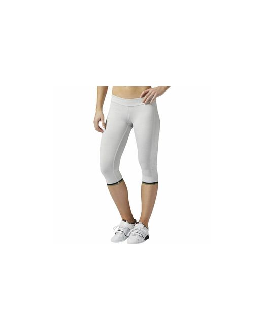 Reebok Black Rcf Crossfit Reversible Chase Capri "Chalk" Ai9436"