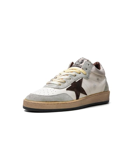 Golden Goose Deluxe Brand Black Ballstar Mid Nappa And Nylon Upper Suede Toe Star And Spur Ice" Gmf00628.F005684.82472" for men