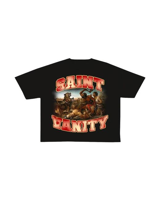 SAINT VANITY Black Bhm T-Shirt Sv017" for men