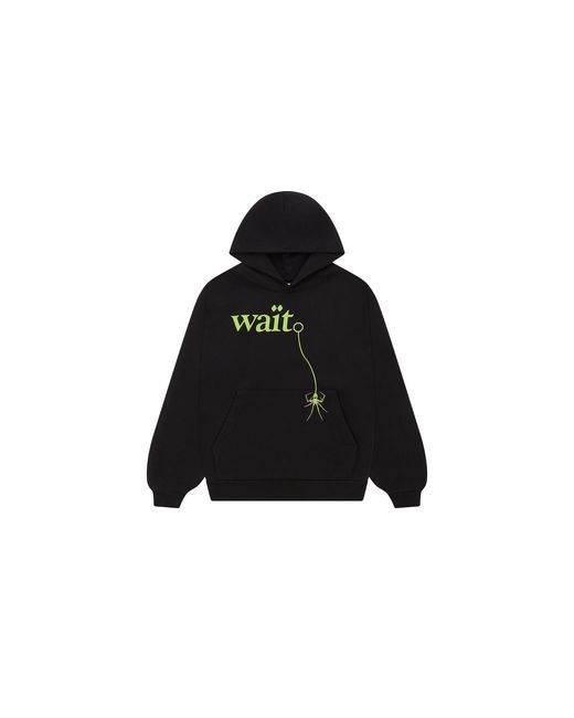 Sp5der Black Wait Hoodie 214" for men