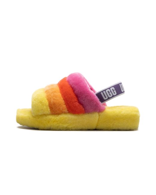 Ugg Black Fluff Yeah Slide "Pride" 1112686 Pryw" for men