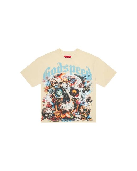 GODSPEED NEW YORK Black Eternal Dream T-Shirt "Bone" Gs256" for men