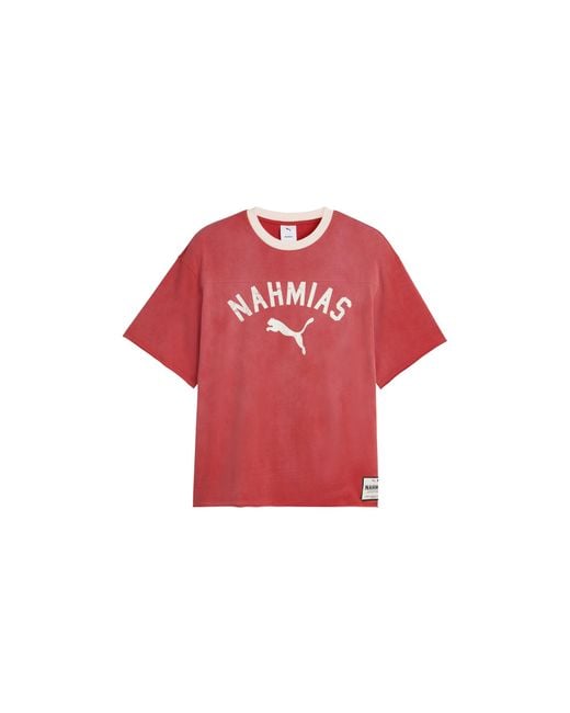 PUMA Red Nahmias Graphic T-Shirt "Candy Apple" 637455 27" for men