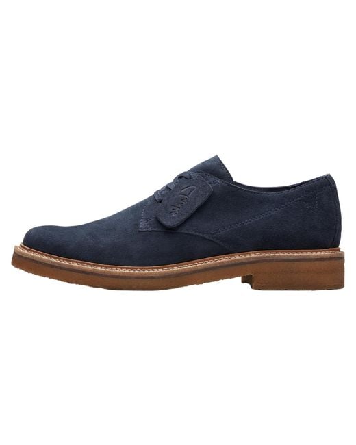 Clarks Blue Clarkdale Derby Suede" 26176109" for men