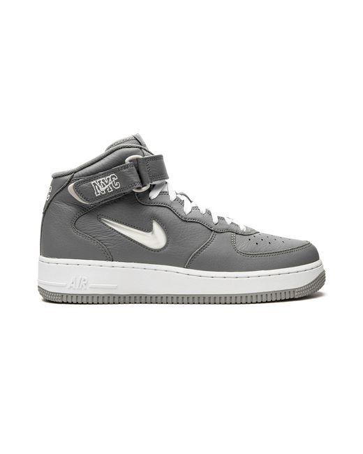 Nike Black Air Force 1 Mid Qs "Jewel Nyc Cool" Dh5622 001" for men