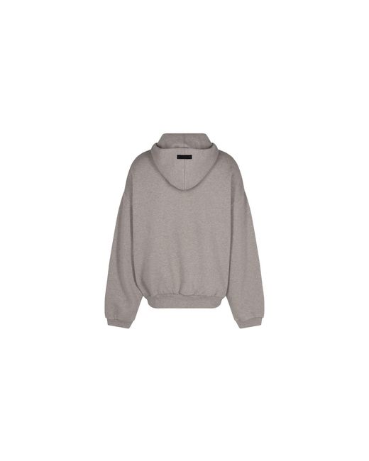 Fear Of God Black Essential Hoodie "core Heather" for men