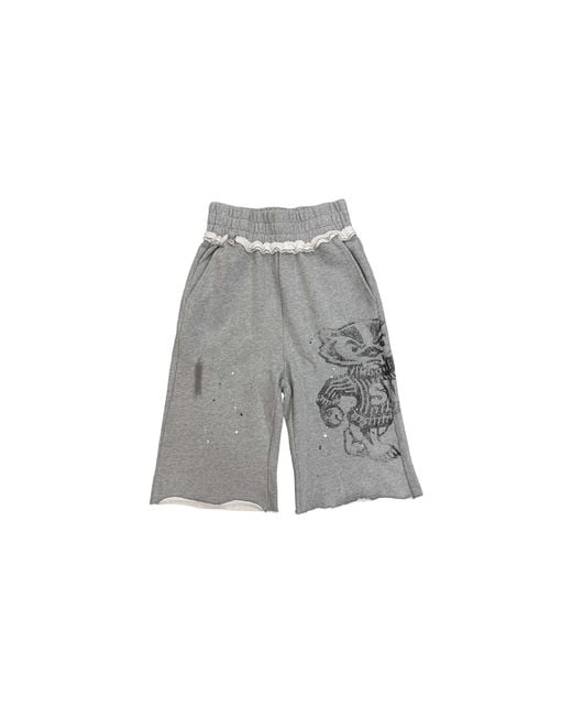 Saint Michael Black Badgers Long Shorts Sv045" for men