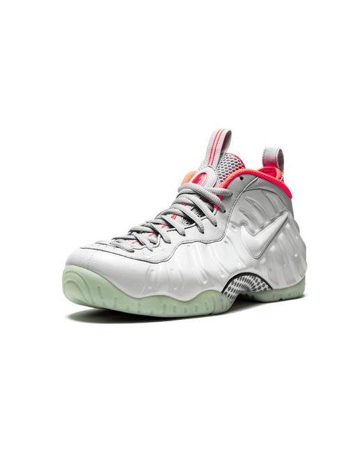 Nike Gray Air Foamposite Pro Prm "Pure Platinum" 616750 003" for men