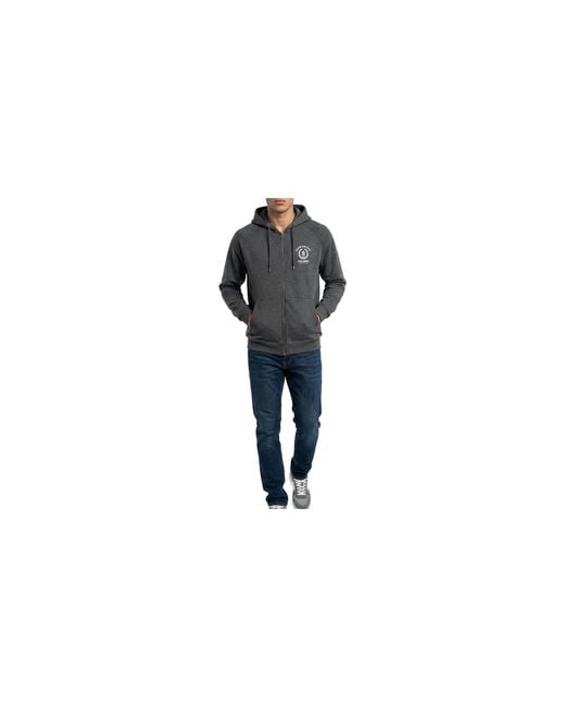 Brunello Cucinelli Black Cashmere Blend Zip Hoodie Brun365" for men