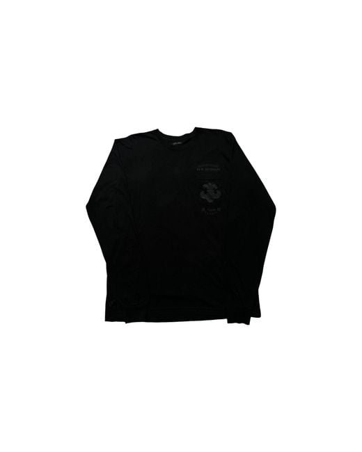 Chrome Hearts Black Paris Exclusive Fleur Long-Sleeve T-Shirt Chrm1150" for men