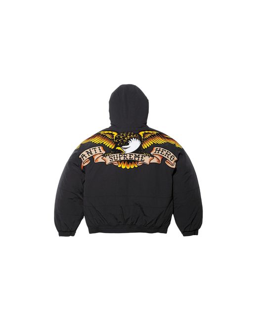 Supreme Black Antihero Stadium Jacket "Fw25