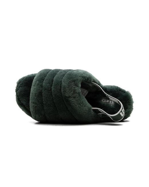 Ugg Black Fluff Yeah Slide "Highland" 1095119 Hdgr"