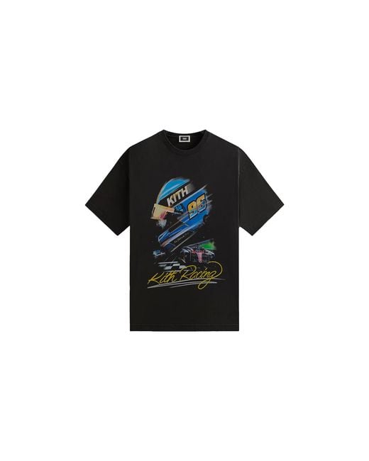Kith Black F1 Vintage T-Shirt Khm031985 001" for men