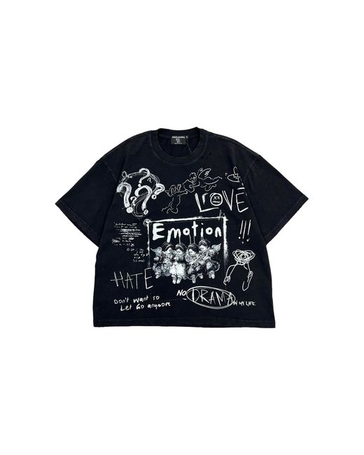 Mixed Emotions Black Chaos T-Shirt Mixe053" for men