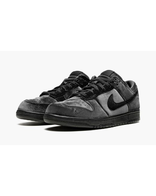 Nike Dunk Low "dover Street Market Triple Black Velvet" Shoes for Men